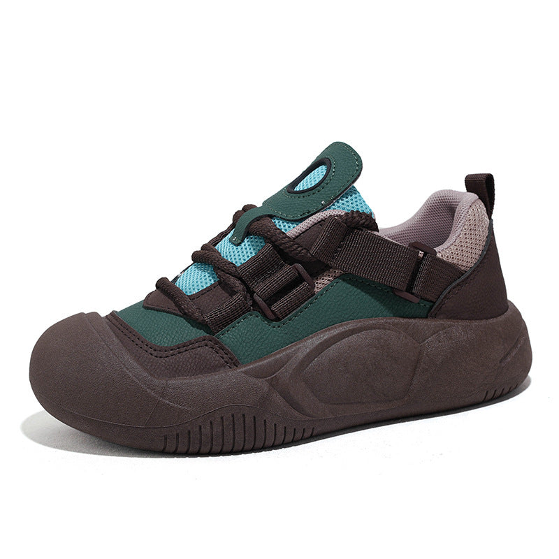 Wholesale 2023 Casual Thick Sole Increased Synthetic Leather Sports Running Shoes